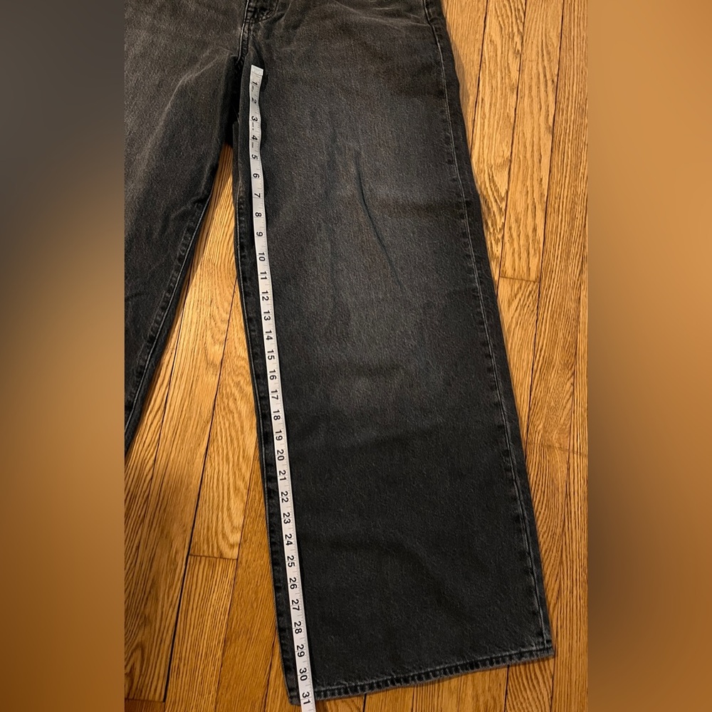 Madewell Super Wide Leg Black Jeans Size 30 - Picture 11 of 13